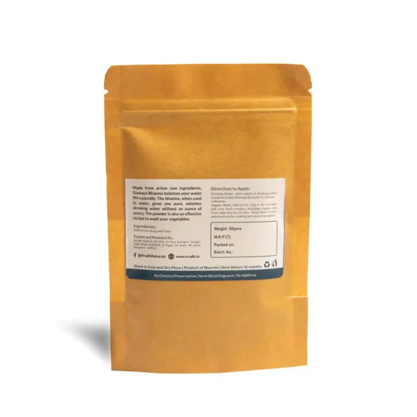 Gomaya Bhasma - Water PH Alkalizer and Veggie Wash - Image 2